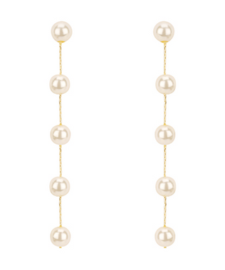 6mm Pearl Linear Earrings
