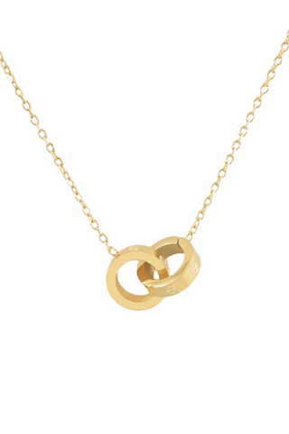 Interlocking Circle Pendant Necklace