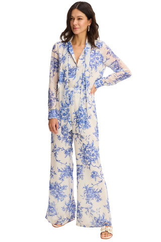 Meli Pants, Blue Floral