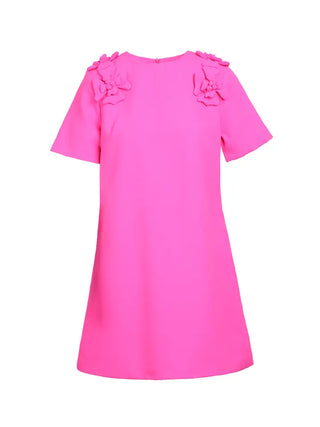 Floral Applique Detail Mini Sheath Dress