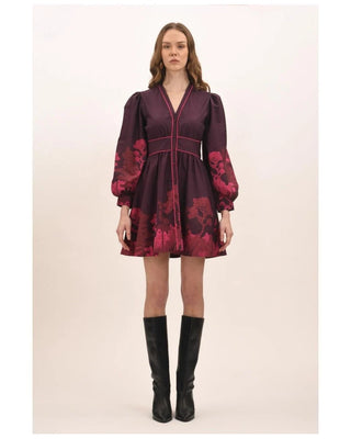 Lynn Wrap Dress, Purple Pipe