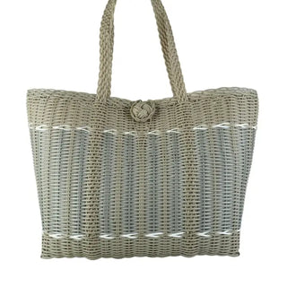Guadalupe tote, Putty + Silver