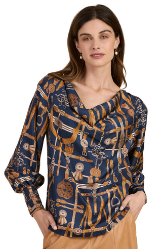 Olivia Equestrian Status Top, Navy